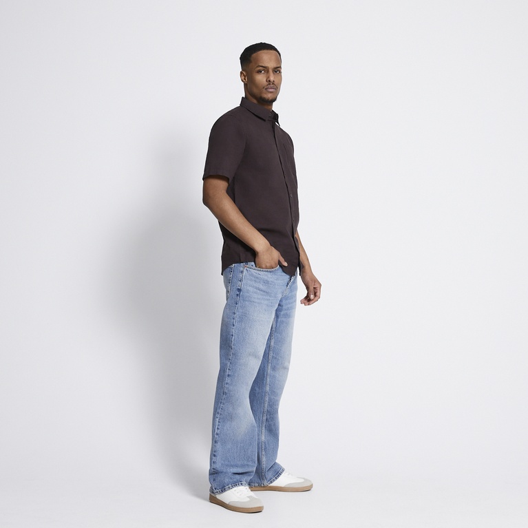 Short sleeve linen blend shirt "Isak"